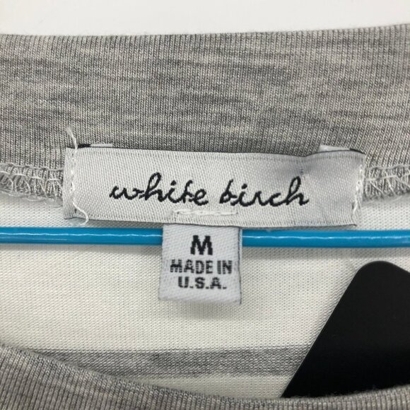 NWT - Silver Icing White Birch Stripped White & Blue Long Sleeve T shirt M - Picture 3 of 16